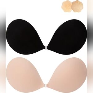 Awant Strapless Sticky Bra C Cup, Beige+Black